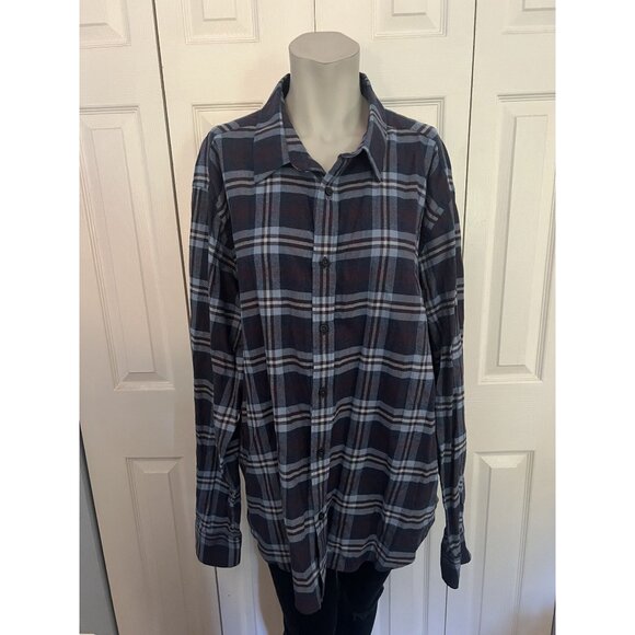 UNTUCKit Men's Blue Plaid Button Down Shirt Size XXL - Picture 1 of 5